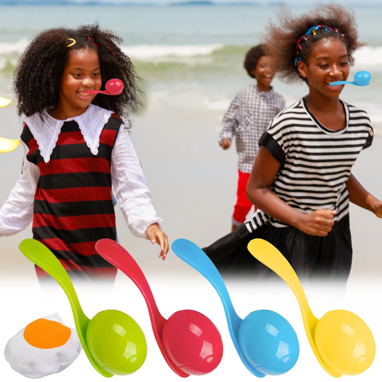 Party Games Egg - Set Egg And Spoon Game For