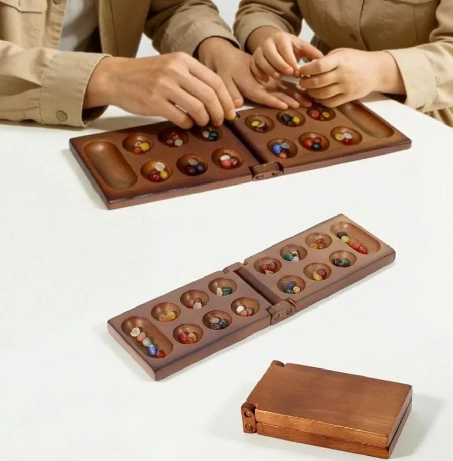 Party Family Games - Classic Mancala Ancient African Chess Wooden