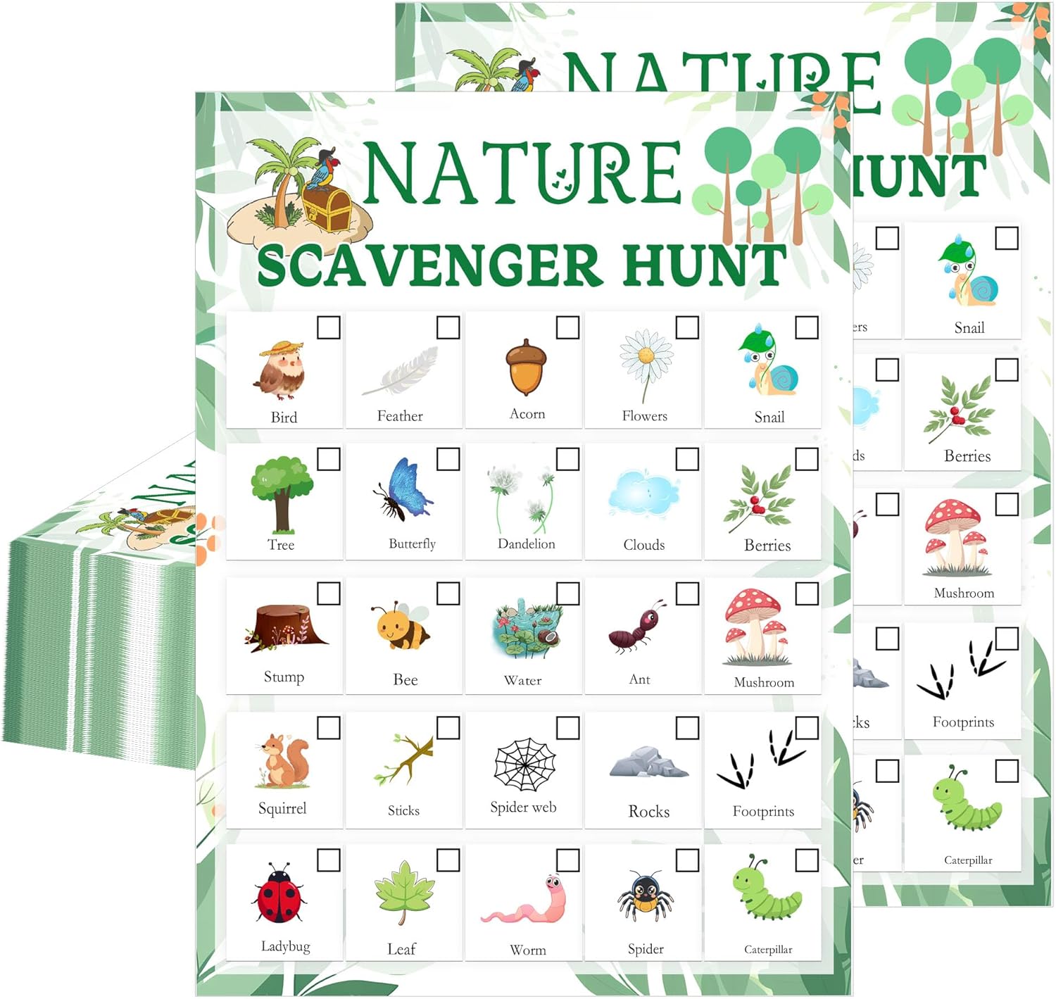 Scavenger Hunt Card - Nature Scavenger Hunt Card 5 x