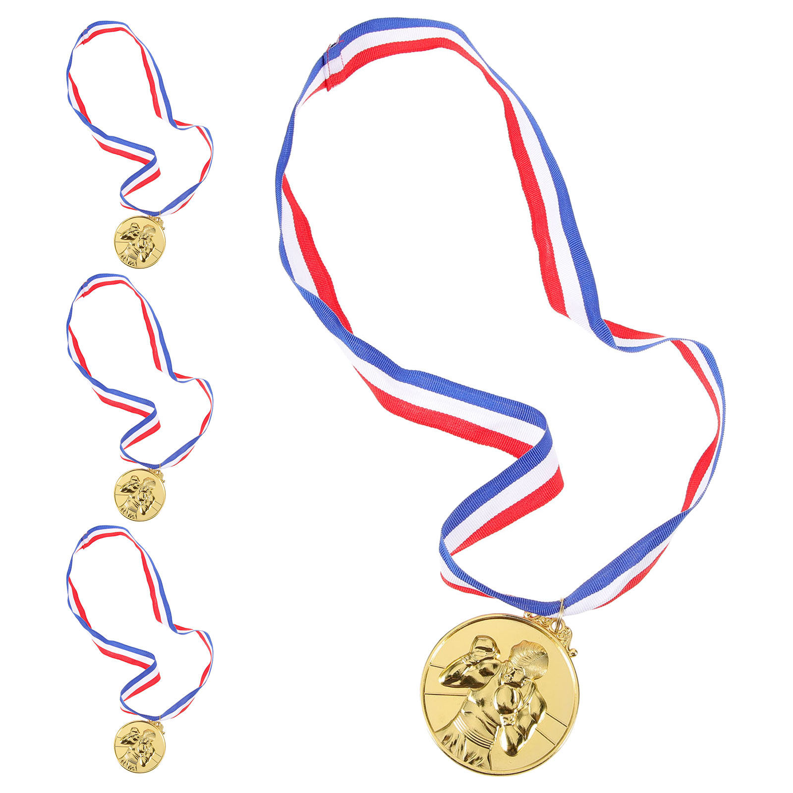 Party Games Competition - 4Pcs Gold Boxing Medals Zinc Alloy