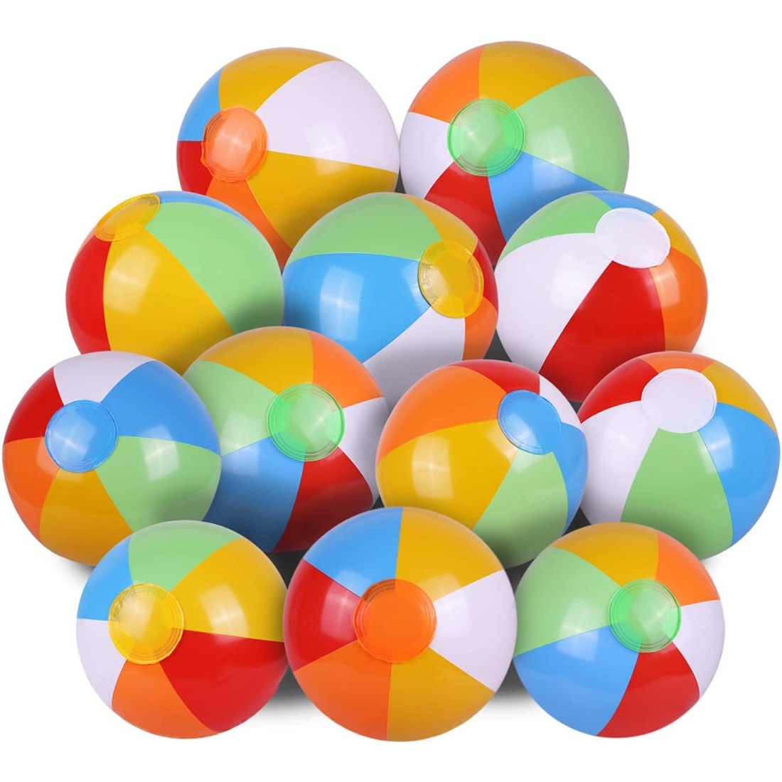 Party Games Kids Outdoor - 5 Pack Bulk Rainbow Inflatable Beach