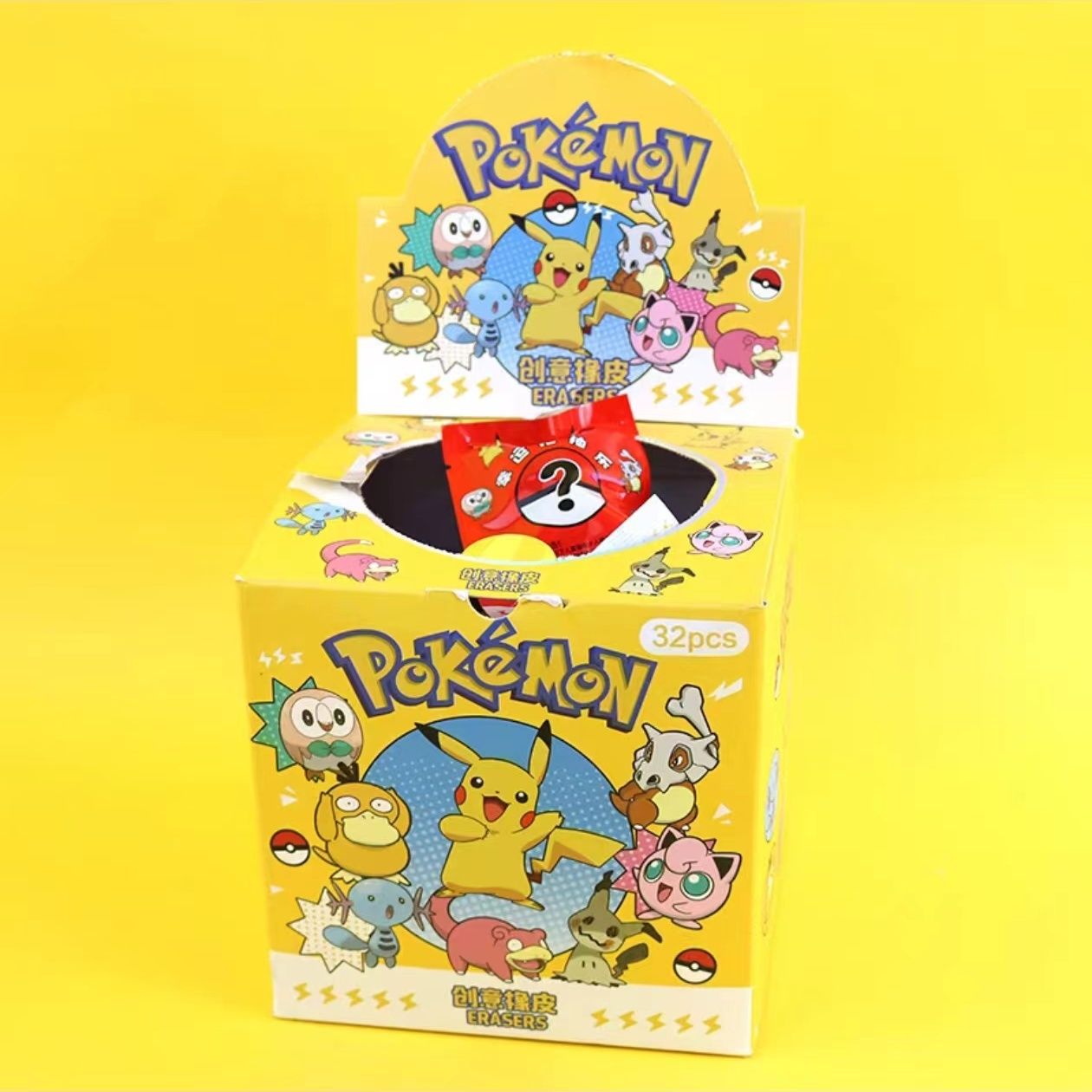 Party Games School - Pokemon Blind Bag Eraser Surprise Box