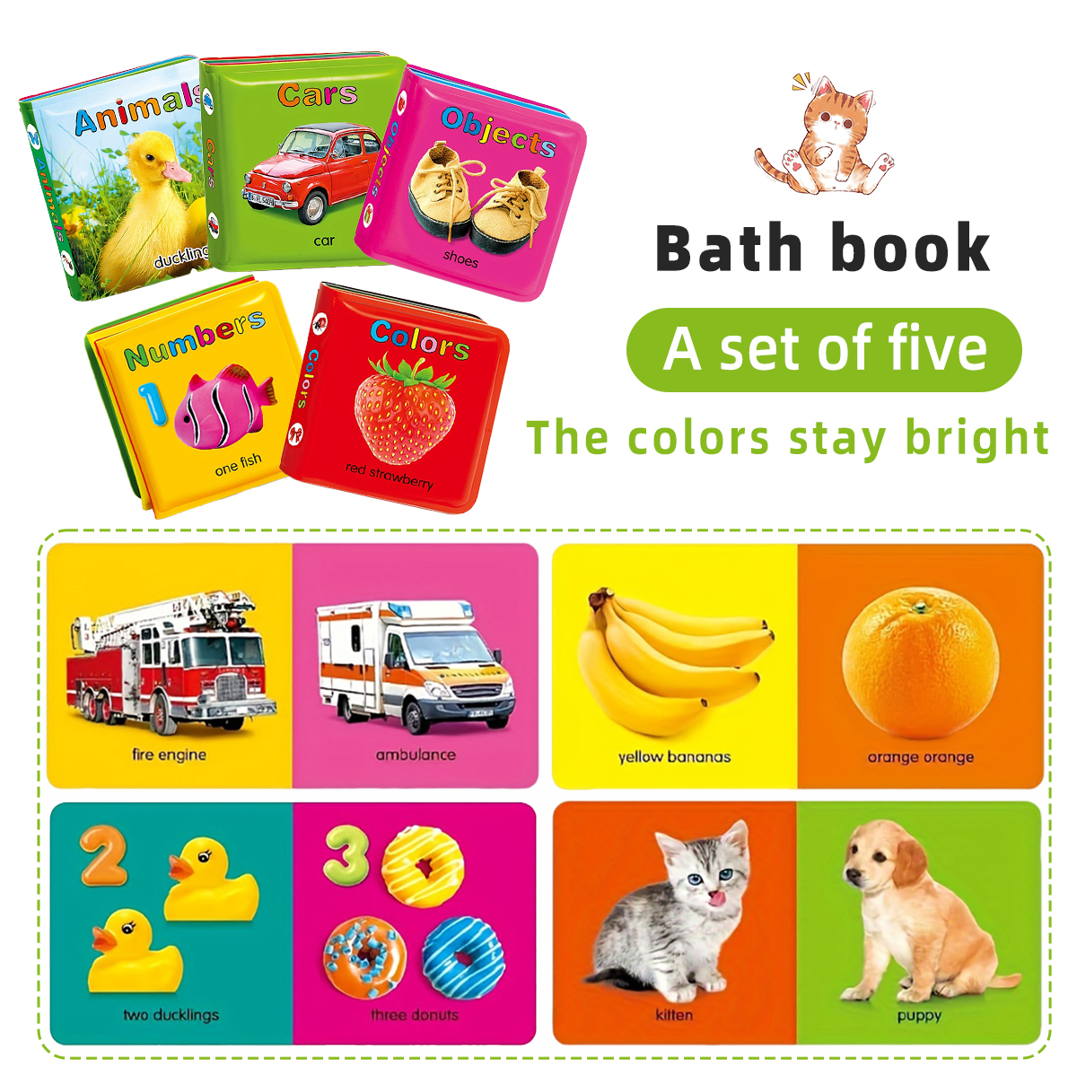 Party Games New Year - Floating Baby Bath Books for Baby,Kids