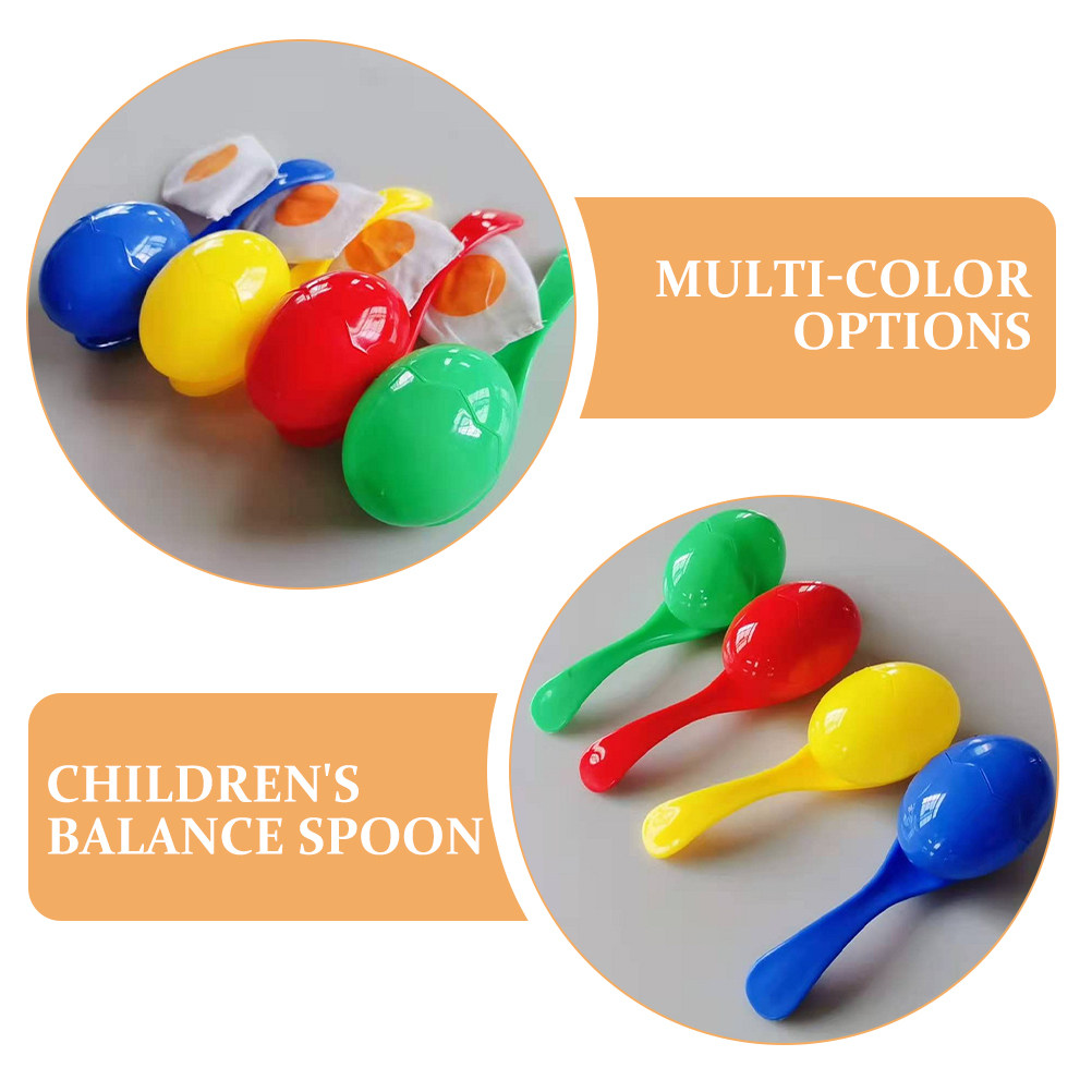 4Sets Colorful Balance Spoon E - Party Games Kids Outdoor recension och pris