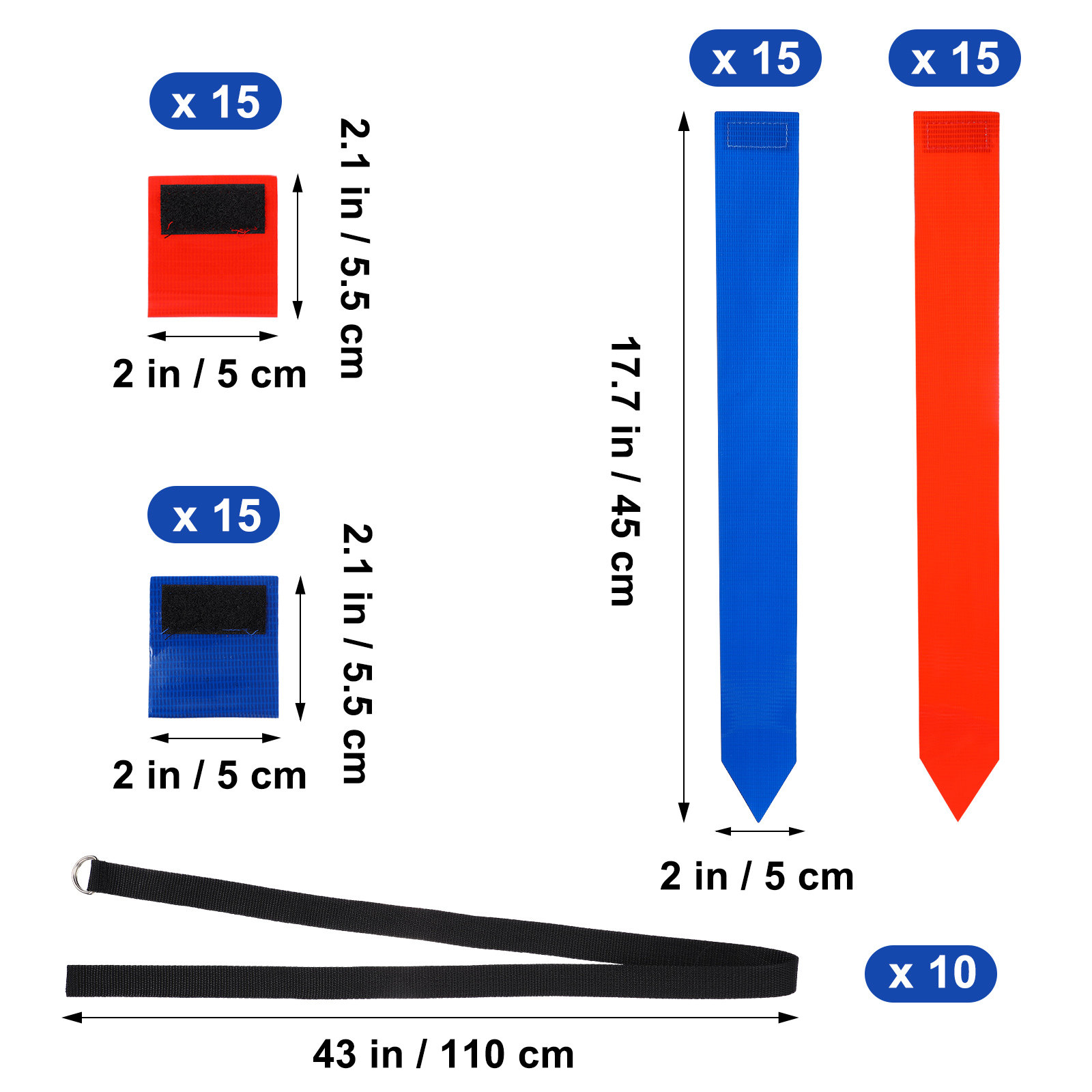 10Pcs Polyester Football Flag  - Capture Flag Set recension och pris