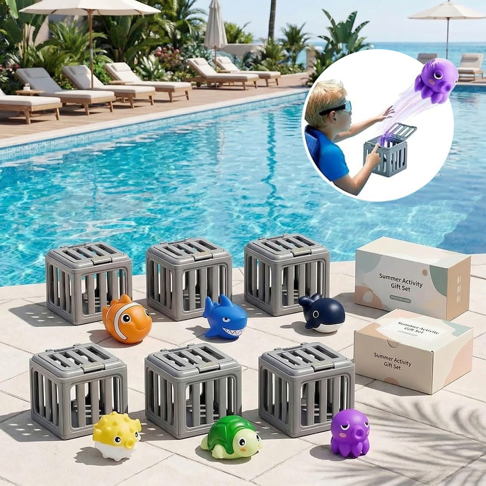 Kids Pool Diving Toys with Fis - Party Games Youth recension och pris