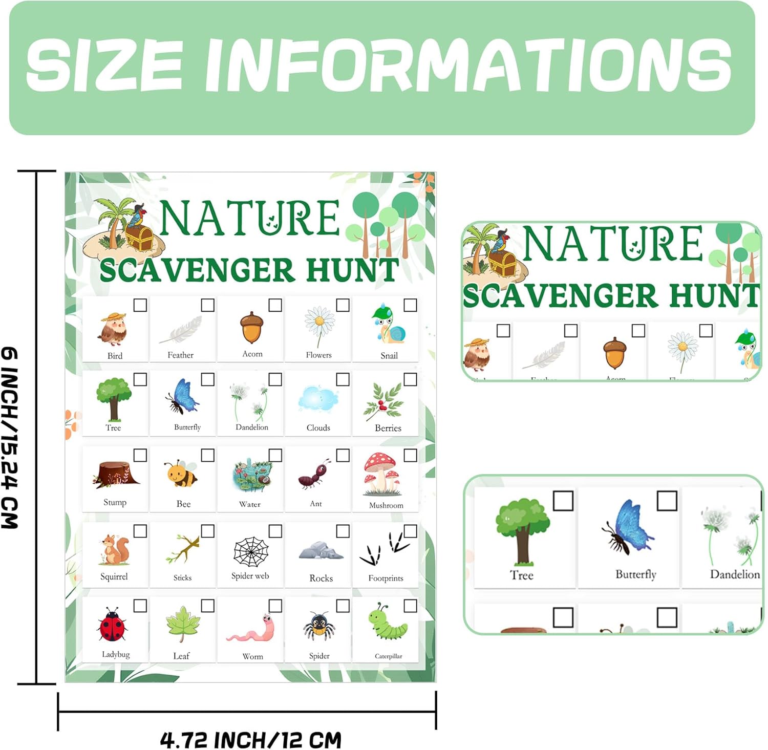 Nature Scavenger Hunt Card 5 x - Scavenger Hunt Card recension och pris