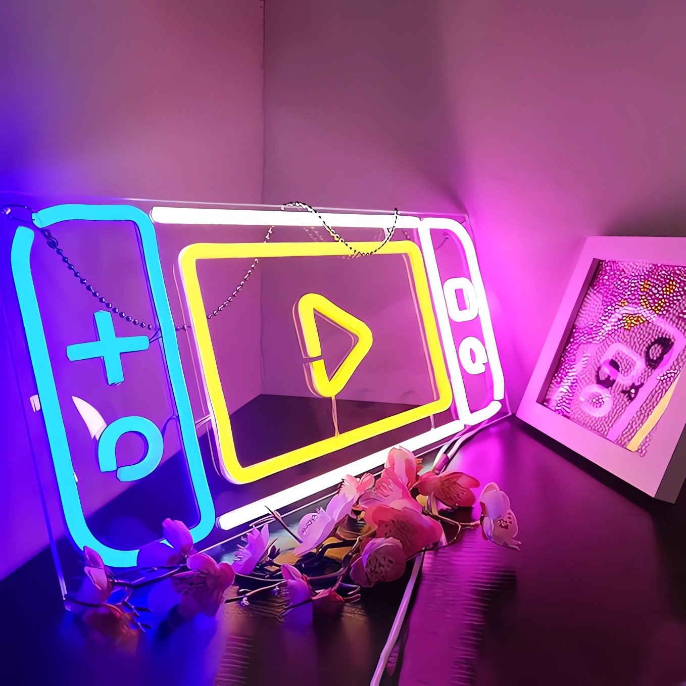 1 game switch neon sign, art w - Party Games Switch 1 recension och pris