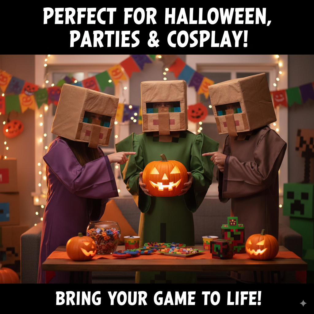 Kids Pixel World Halloween Cos - Party Games School recension och pris
