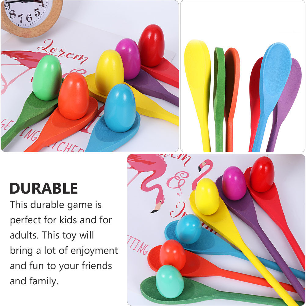 4Set Balance Game Egg Spoon Ra - Party Games Kids Outdoor recension och pris