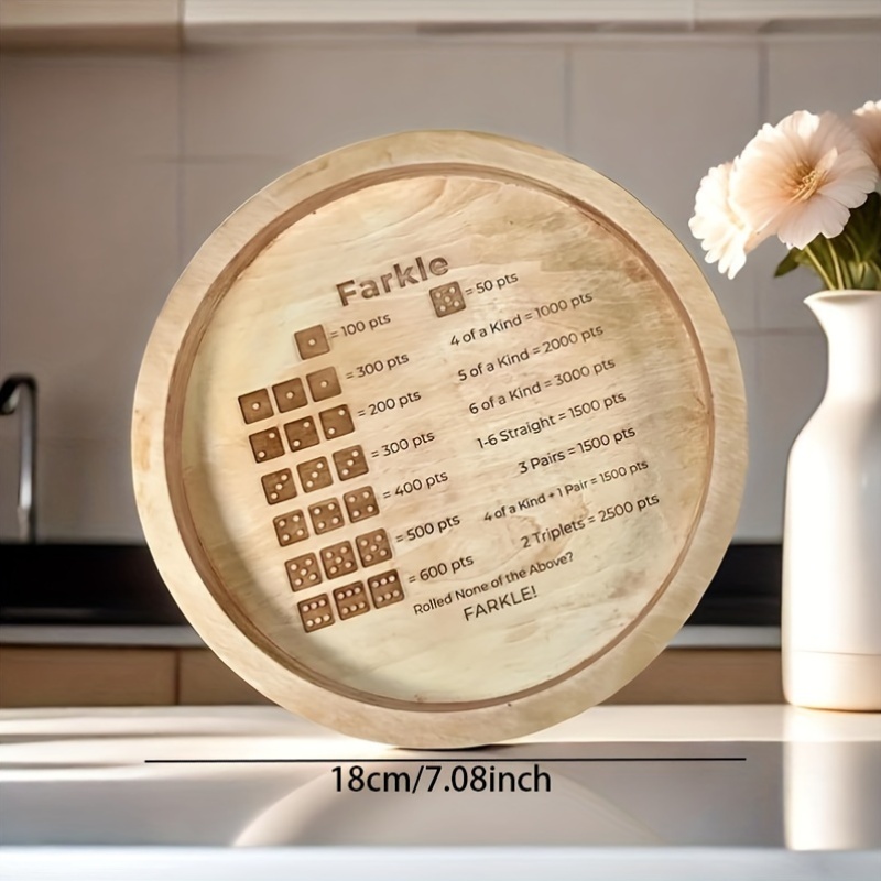1 Wooden Farkle Dice Tray with - Party Family Games recension och pris
