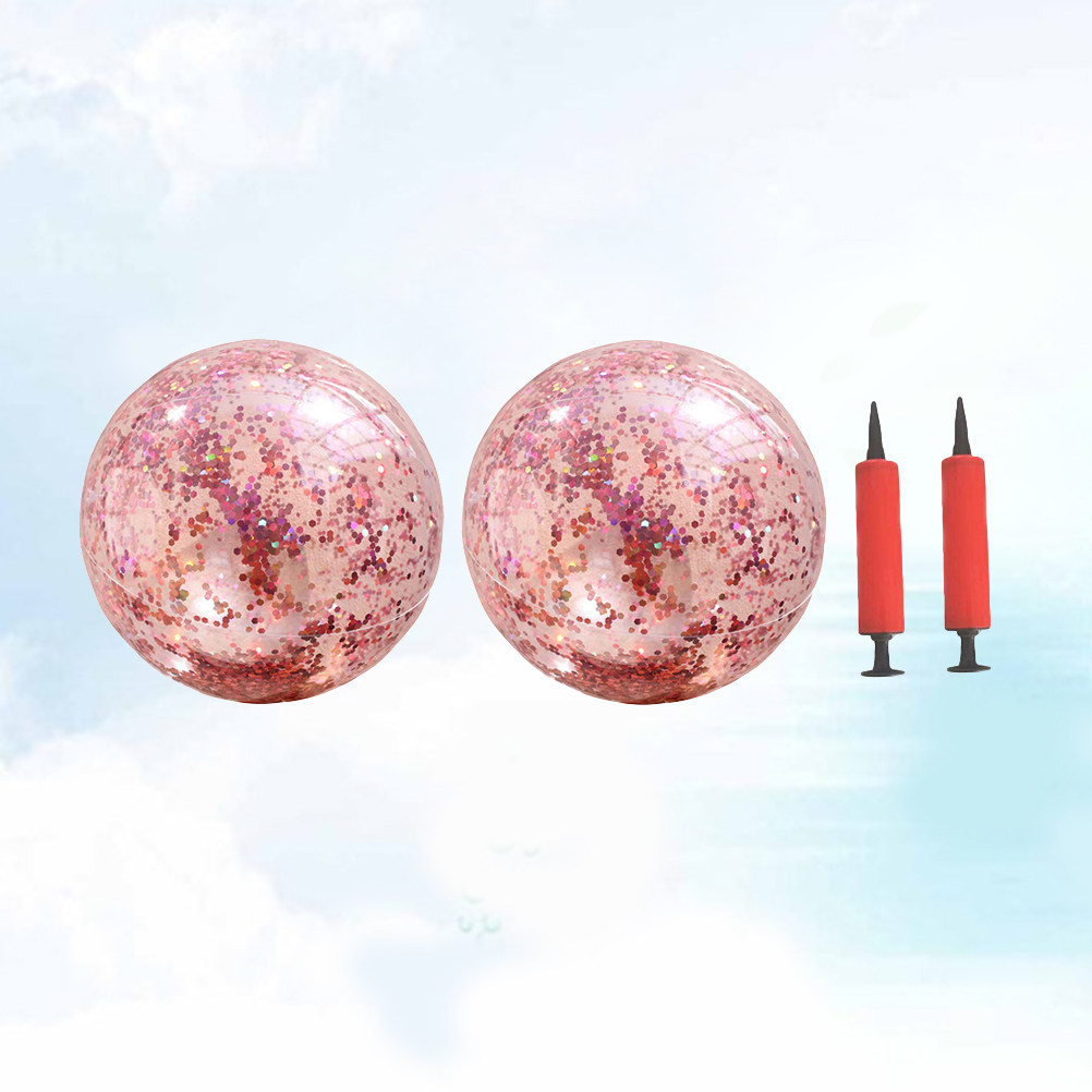 4Pcs Glitter Beach Ball Set 40 - Party Games Kids Outdoor recension och pris