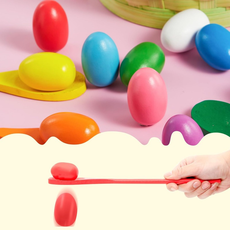 24 PCS Easter Egg and Spoon Ra - Party Games Egg recension och pris