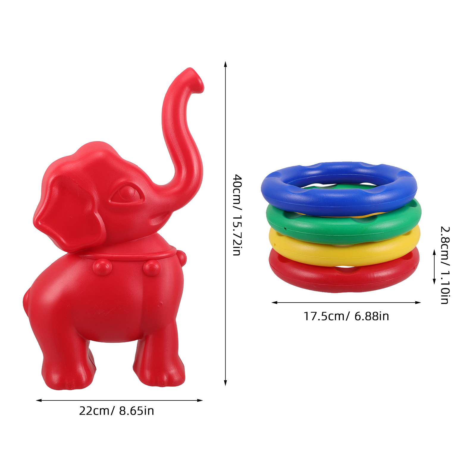 1Set Kids Ring Toss Game Eleph - Party Games Kids Outdoor recension och pris