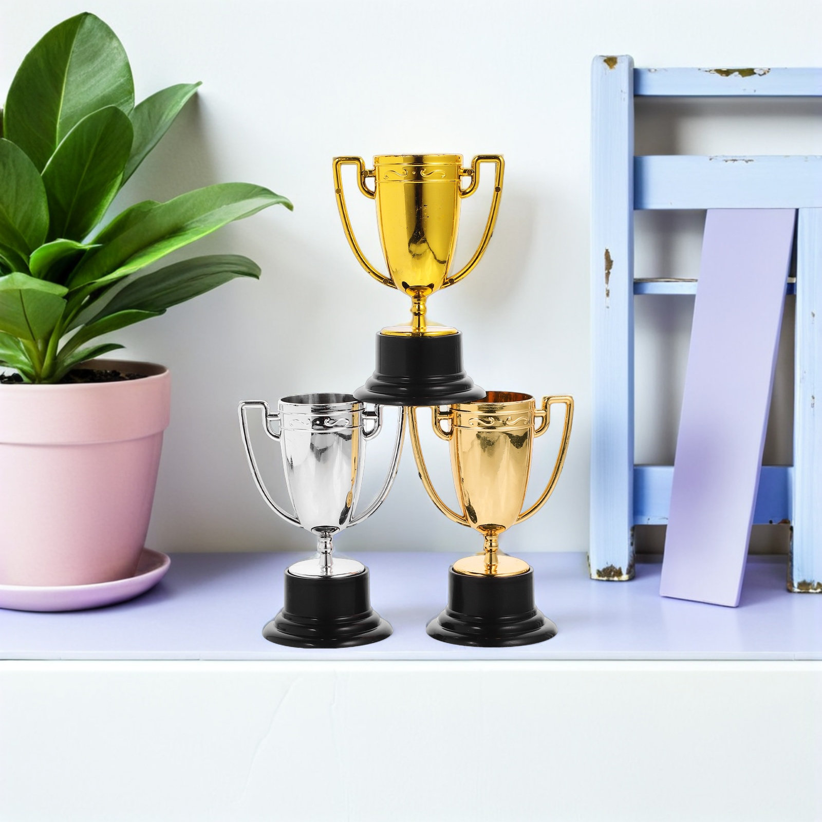 12Pcs Mini Trophy Cups Gold Si - Party Games Competition recension och pris