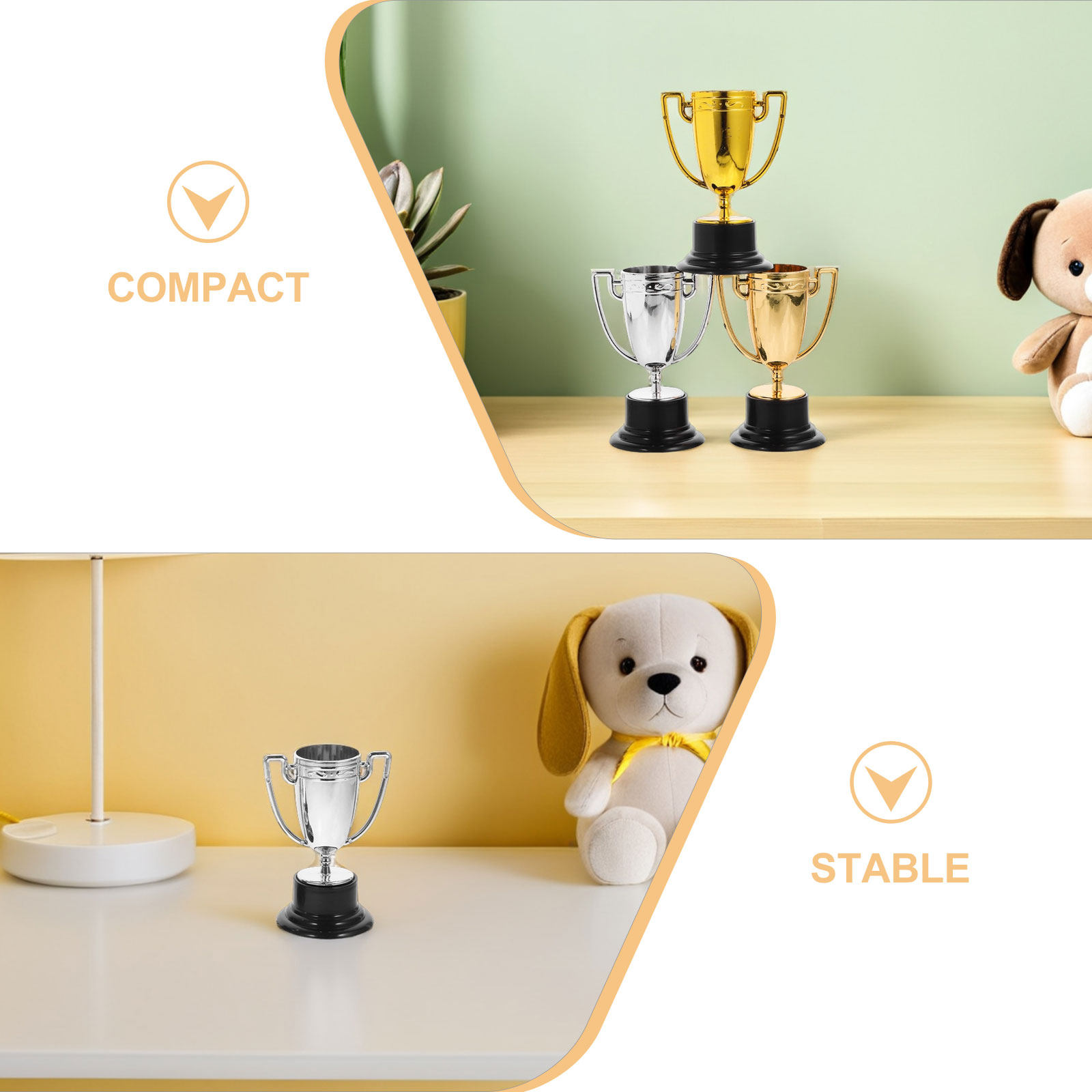 12Pcs Mini Trophy Cups Gold Si - Party Games Competition recension och pris