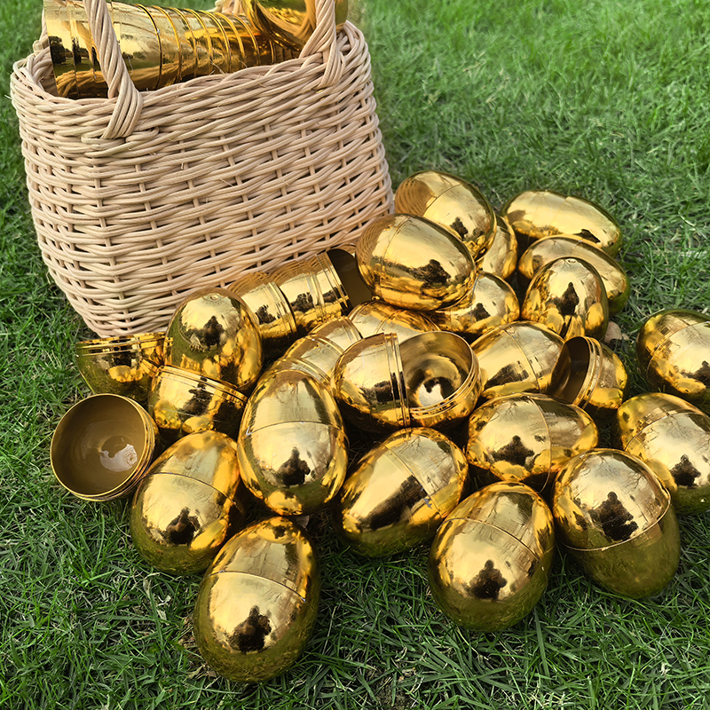 6-24Pcs Golden Easter Eggs Pla - Party Games Egg recension och pris
