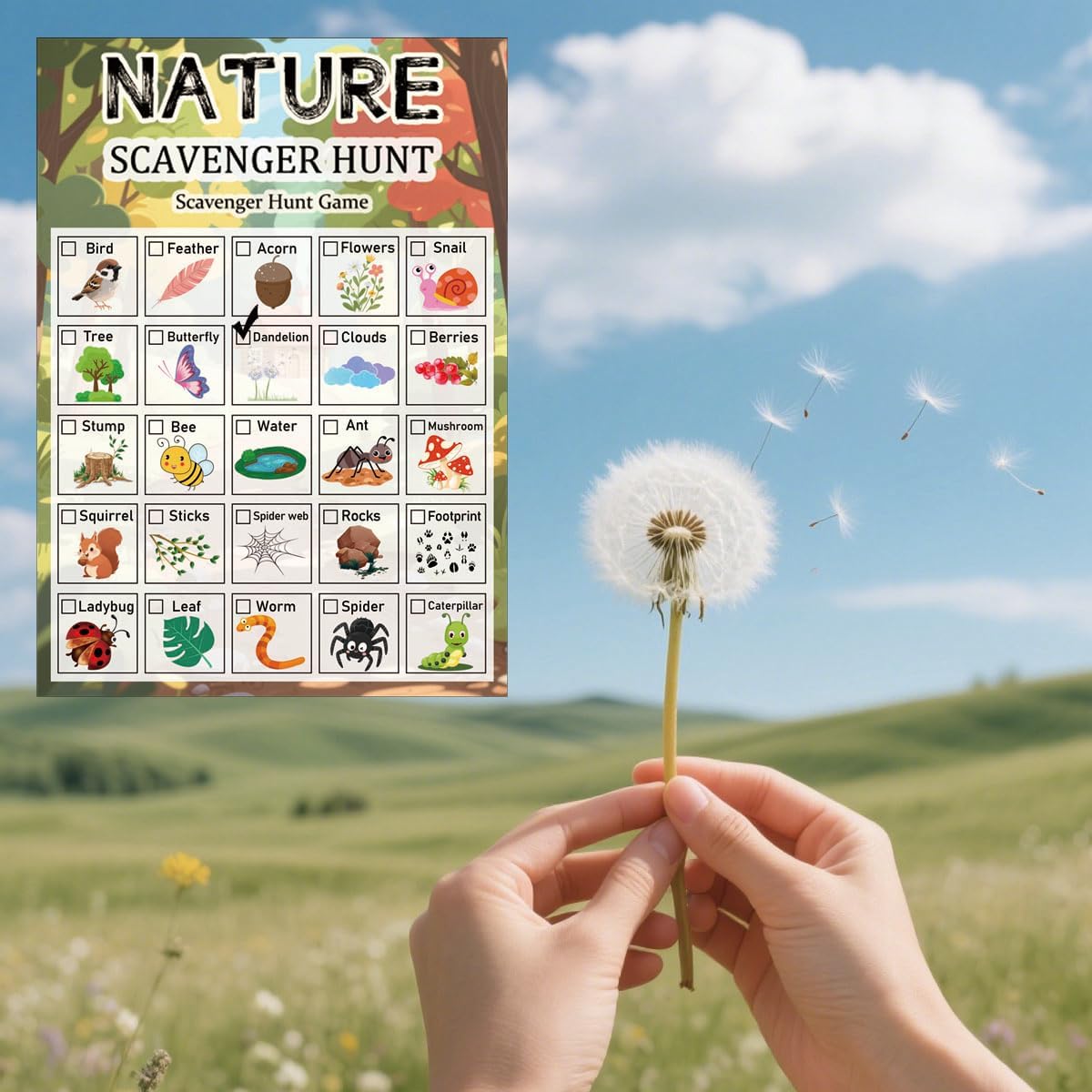 30 Pcs Nature Scavenger Hunt C - Scavenger Hunt Card recension och pris