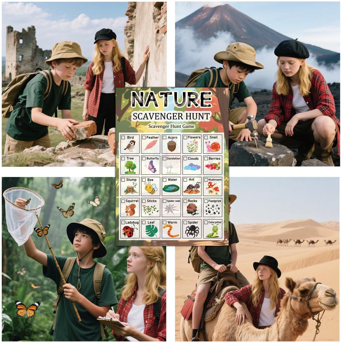 30 Pcs Nature Scavenger Hunt C - Scavenger Hunt Card recension och pris